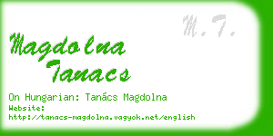 magdolna tanacs business card